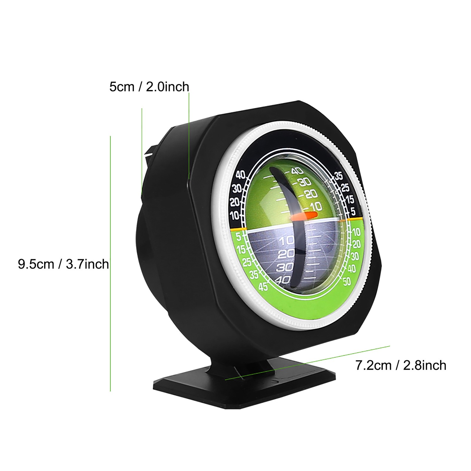 Luminous Car Inclinometer Adjustable LED Angle Balancer For Night Driving For