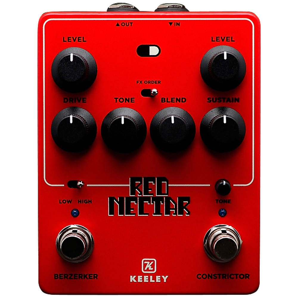 Keeley Electronics Red Nectar Overdrive and Compressor Dual Effects Pedal Red