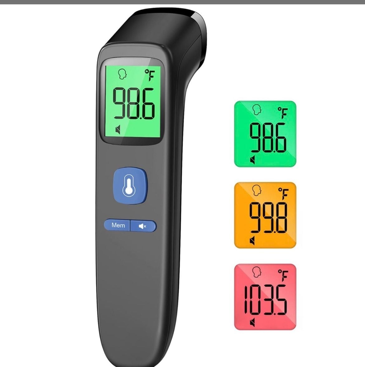 ANMEATE No Touch Forehead Thermometer Infrared Digital Baby Adult Fever Alarm