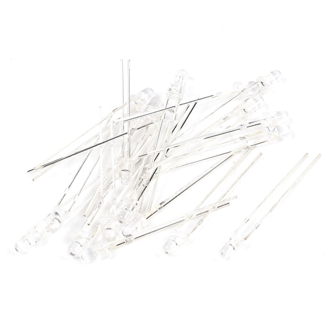 20 Pieces 2Pins 3mm Clear Round Head Photodiode Photosensitive Diode Replacement
