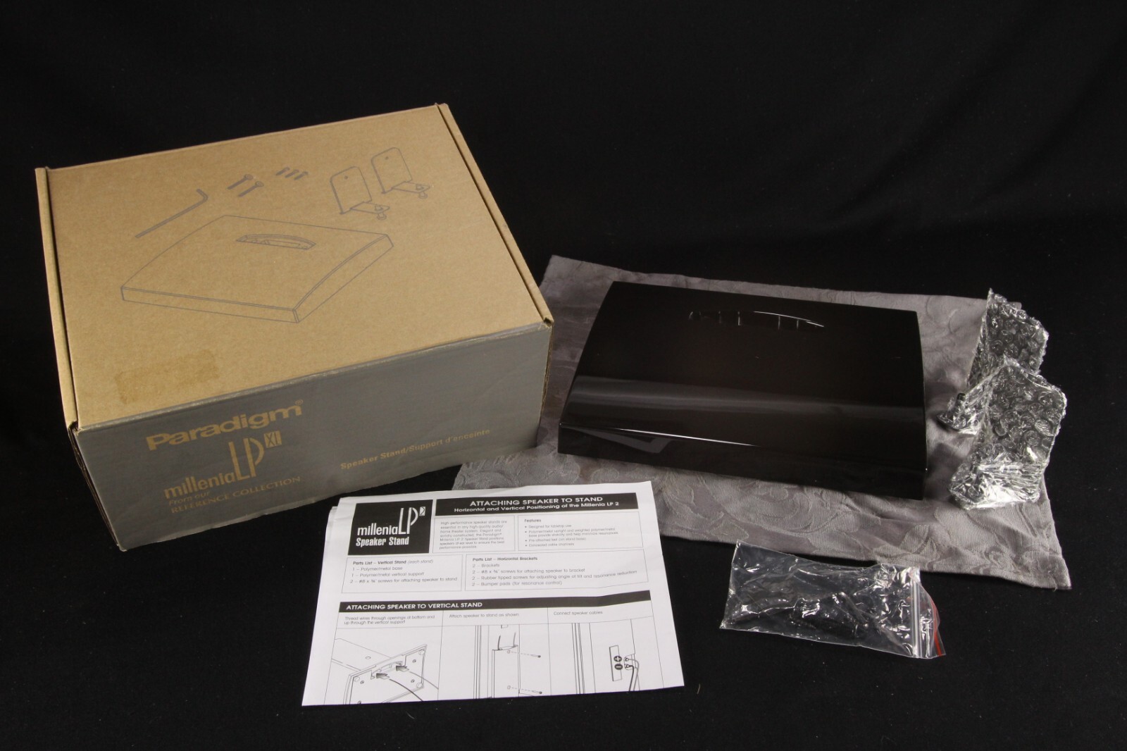 Paradigm Millenia LPXL Speaker Stand Reference Collection Black NIB