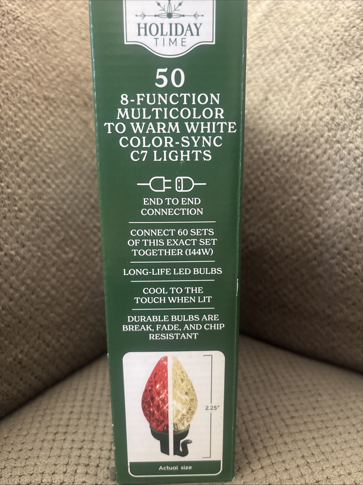Holiday Time 50-Count 8-Function Multicolor to Warm White Color-Sync LED C7