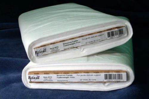 Interfacing Non Woven Fusible Featherweight by Bosal White SOLD BY YARD
