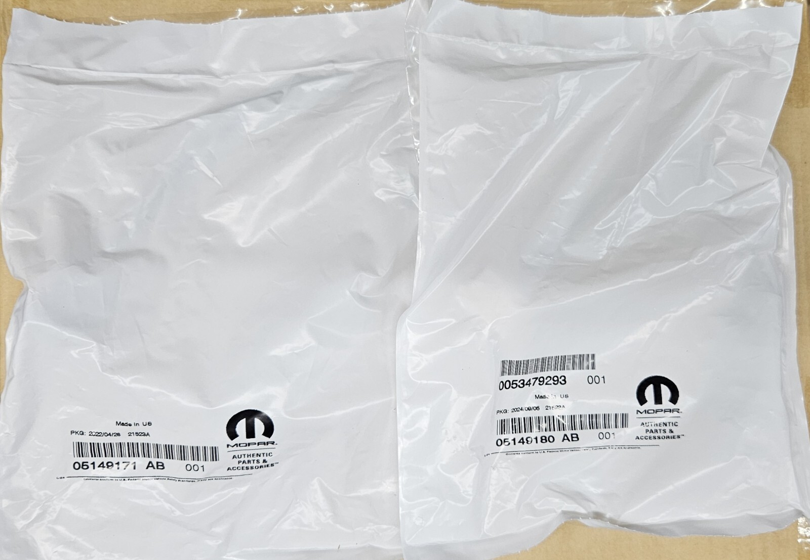 2pc's of 5149171AB  &  2pc's of 5149180AB  MOPAR OEM Oxygen Sensor's Brand New