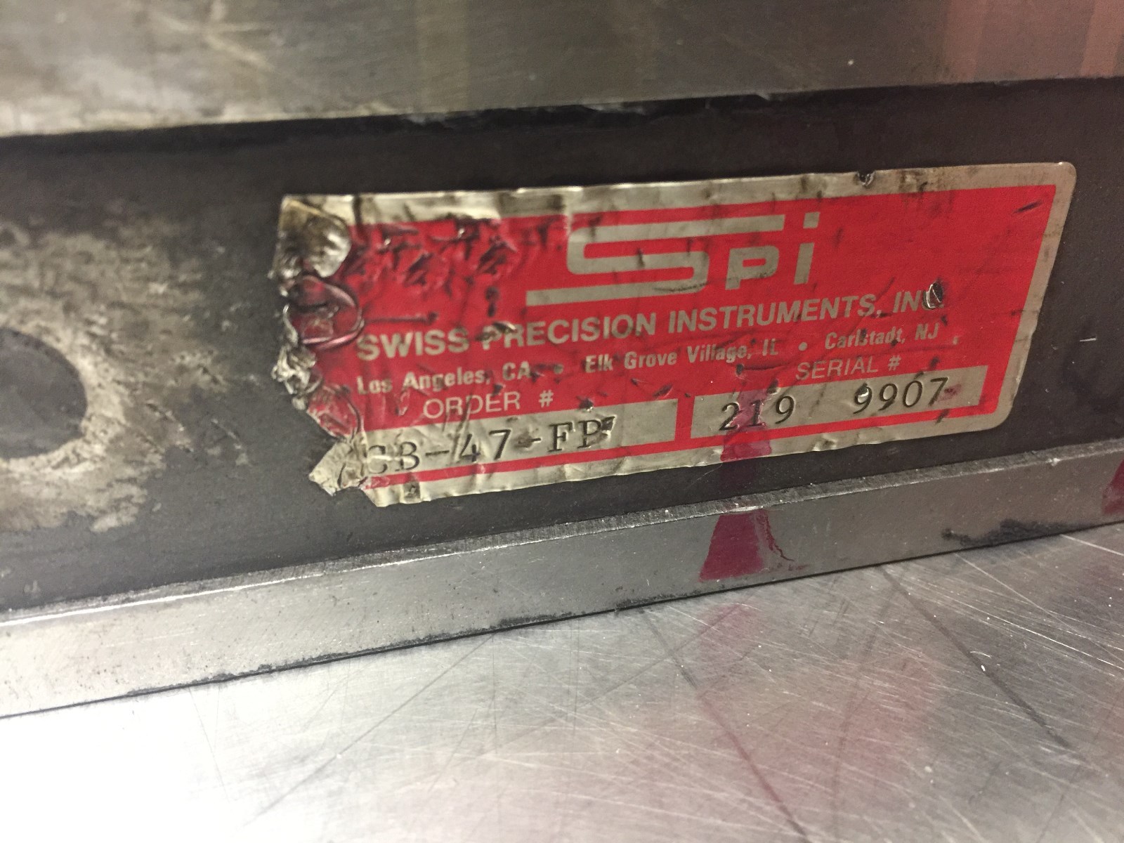 SWISS PRECISION 7" x 4" FINE POLE PERMANENT MAGNETIC CHUCK