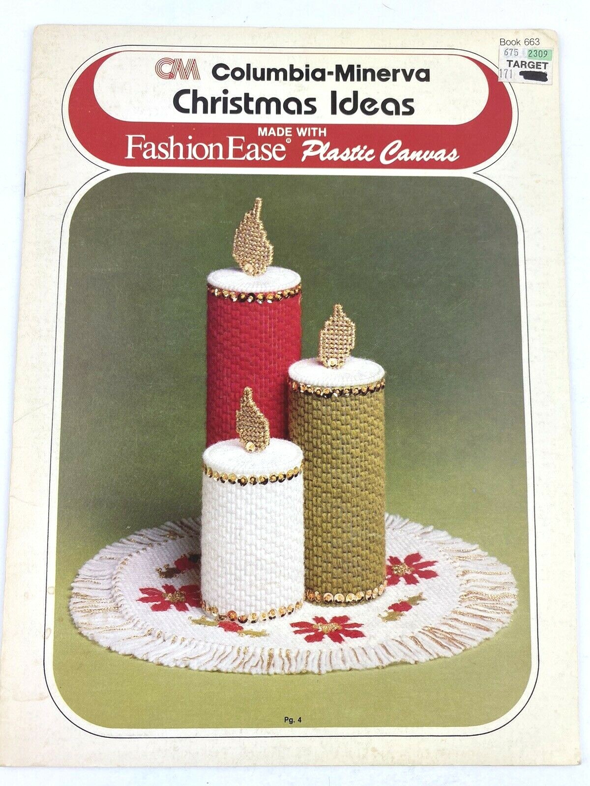 Columbia Minerva Christmas Ideas Plastic Canvas Needlepoint Ornaments Coasters