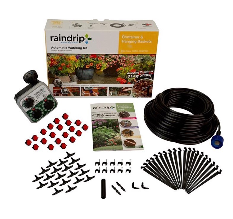 Raindrip R560DP Automatic Watering Kit Irrigation Container and Hanging Baskets