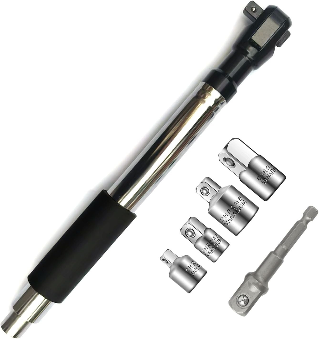 1-Set 3/8" to 1/4" 1/2 inch Drive Ratchet Extender SOCKET ADAPTER Electric Drill