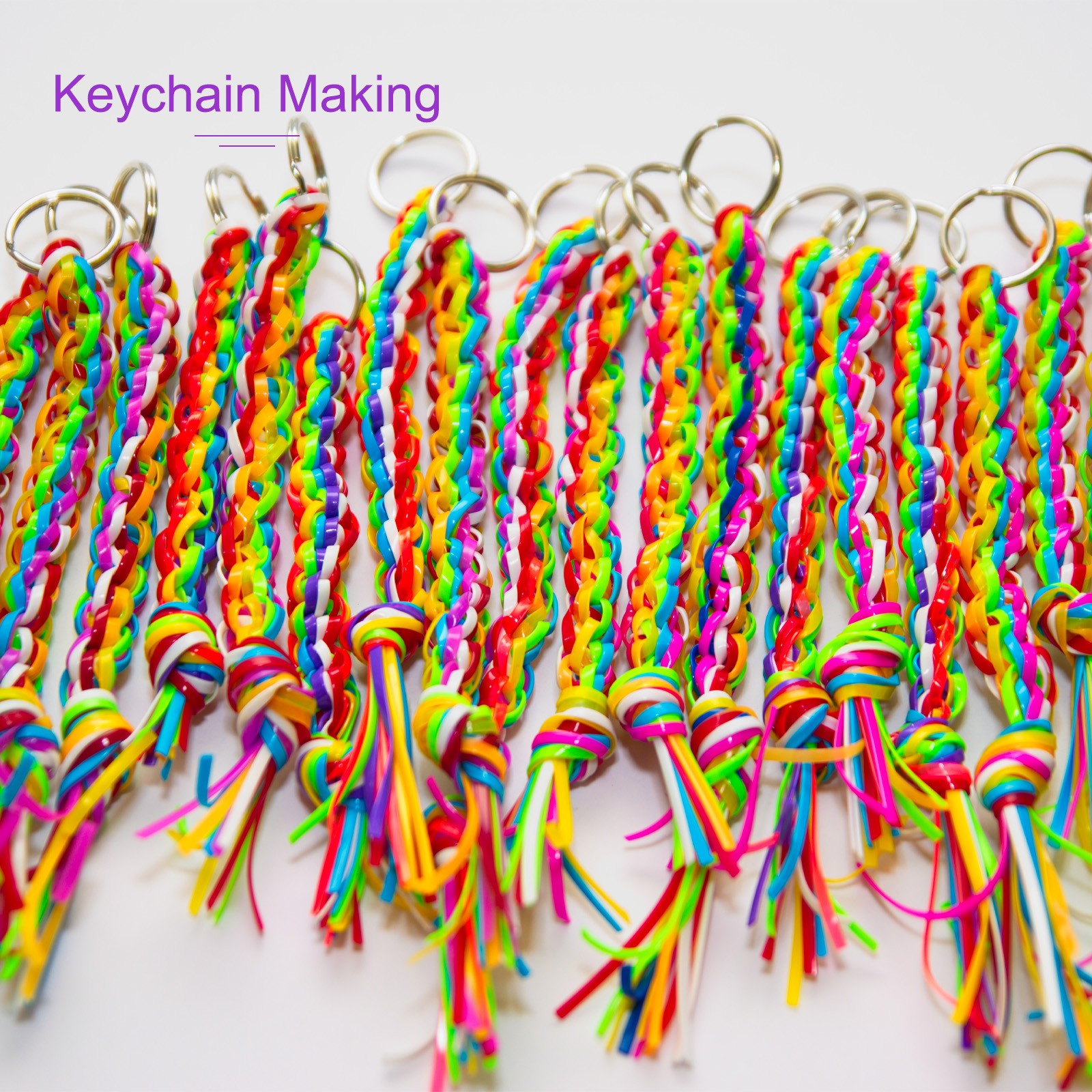 Lanyard String Plastic Lacing Cord String 2.5mm Mint Green Gimp Weaving Kit,92m