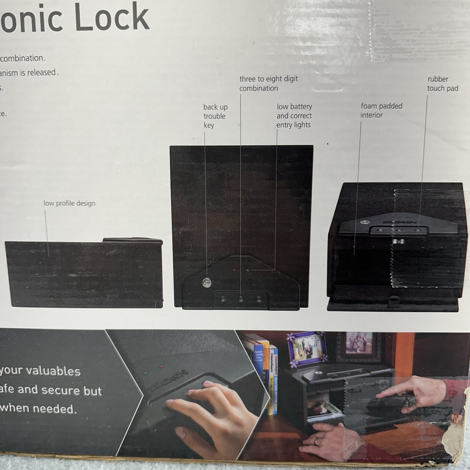 STACK-ON Quick Access Safe With Electronic Lock Gun Pistol 12x10x5 QAS-450
