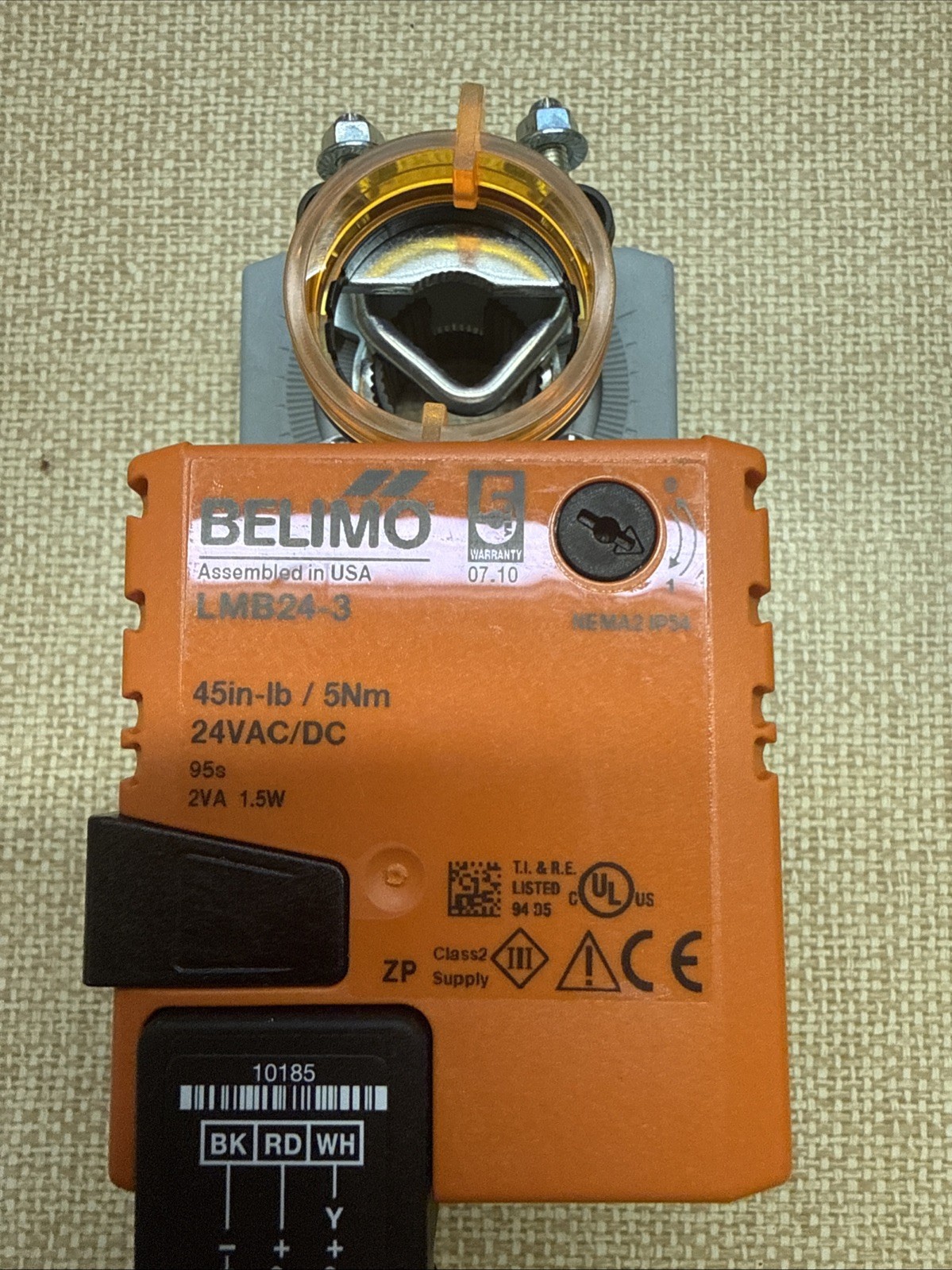 New Belimo LMB24-3 Non-Spring Return Damper Actuator 24V 45 in-lb