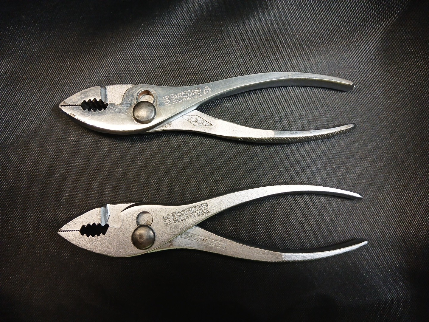 VTG Diamond Duluth USA Vintage 6.5" Long Slip Joint Pliers Model K36 & K16 LOT