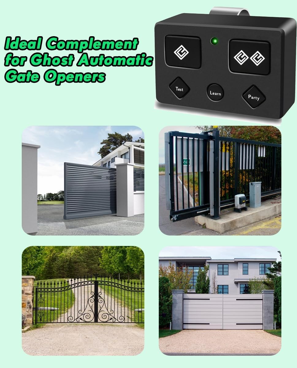 For Ghost Control AXP1 AXS1 Ghost Gate Opener Remote Transmitter 5-Button 3-B