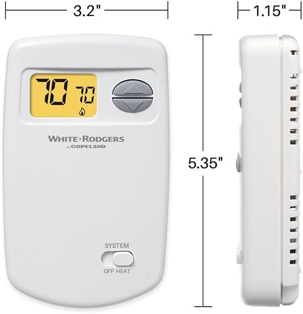 Emerson 1E78-140 Digital Non-Programmable Thermostat for Single-Stage Systems