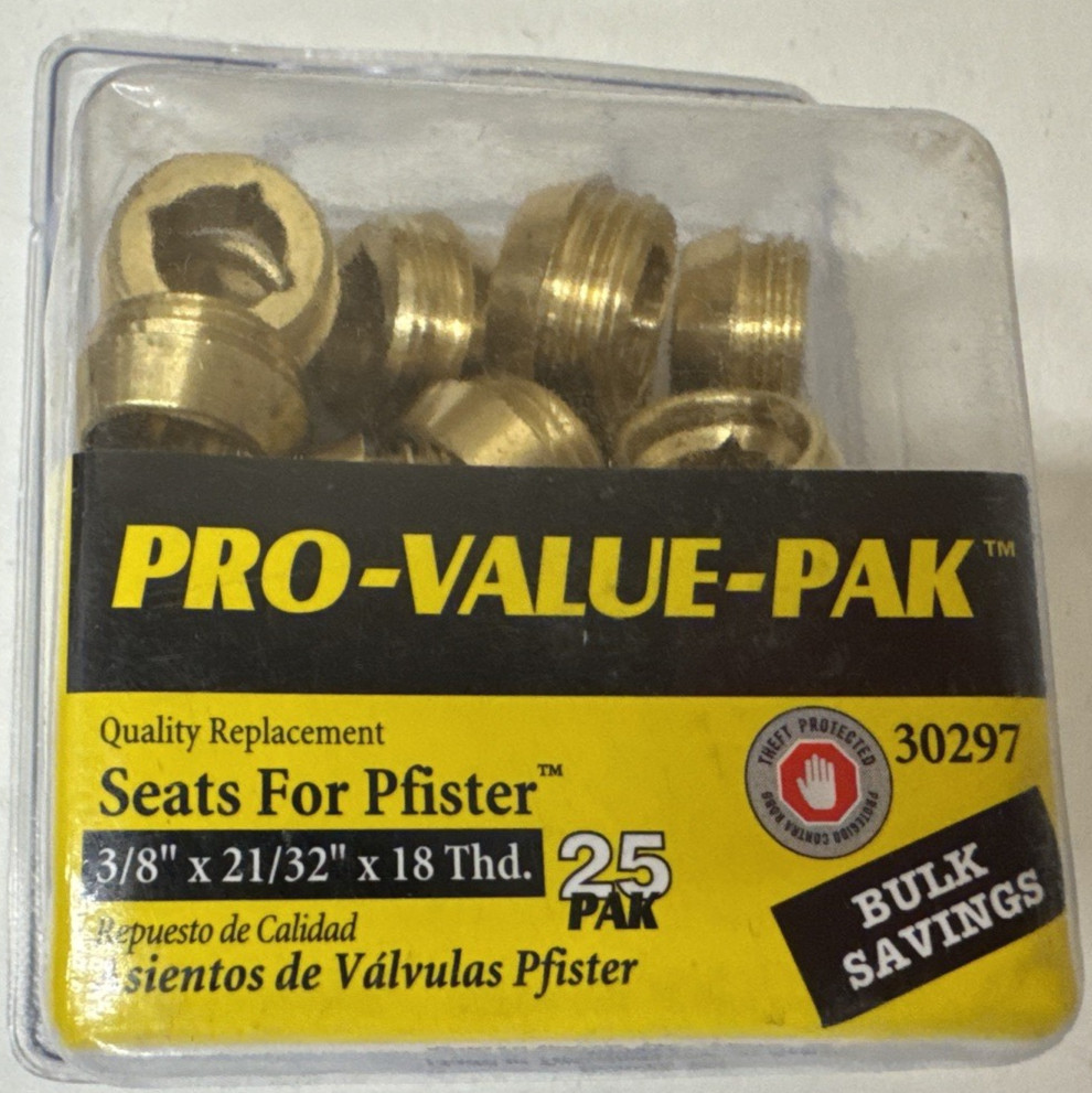 Danco Seats For Price Pfister, 3/8" X 21/32" X 18 THD  25 pk.   (30297)  FS