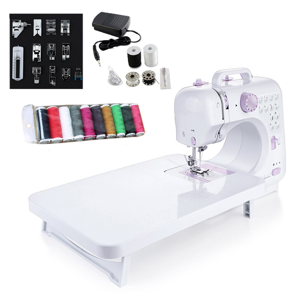 Household Sewing Machine,Free-Arm Sewing Machine w/Expansion Platform 12 Stitche