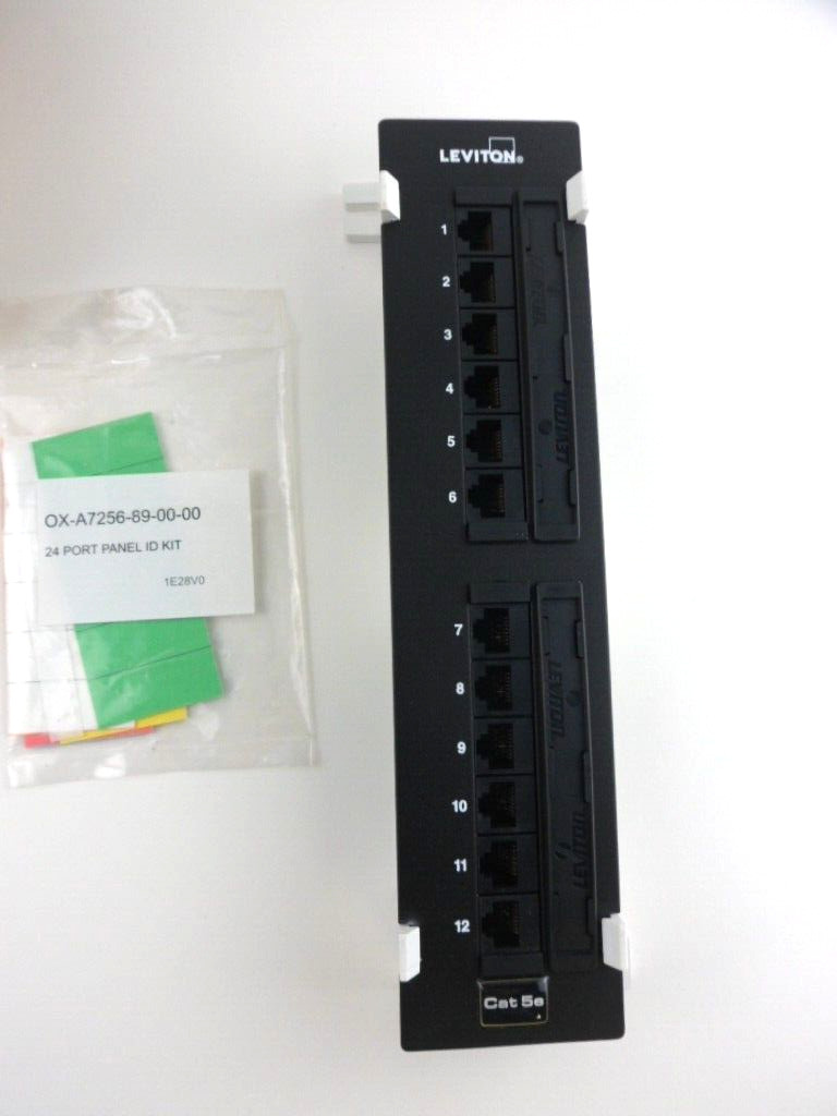Leviton PATCH PANEL 5G596 U89 12 Port CAT 5E 89D  Network Ethernet Connectivity