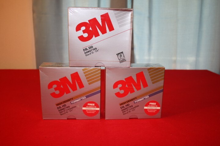 3M 5 1/4" Floppy Disks 12883 DS, HD New Old Stock VINTAGE SEALED 3 boxes of 10