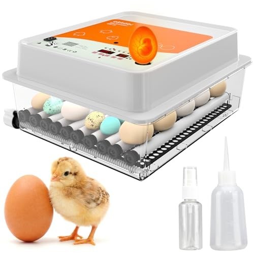 Egg Incubator for Hatching - 36 Eggs - Stable Temperature & Humidity Control wit