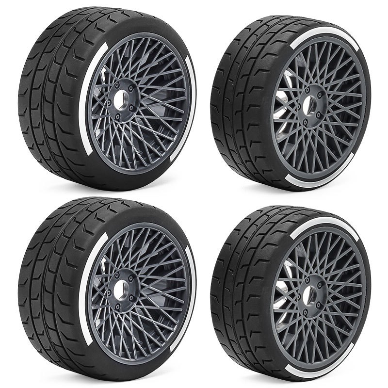 Rubber Tire & Rim Set 2.9" 107/53 101/43 17mm Hex for Arrma 1/7 Felony 6S BLX