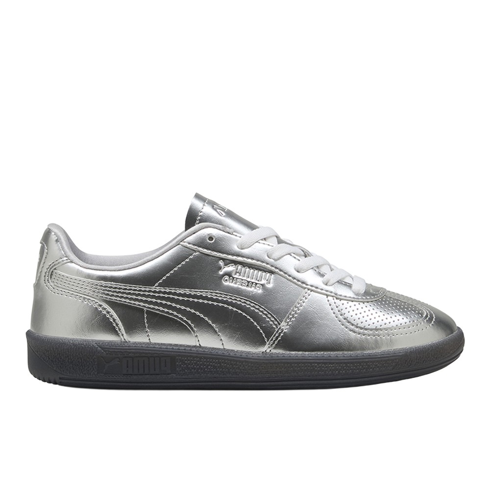 PUMA Palermo Astro Escape Metallic Lace Up  Womens Silver Sneakers Casual Shoes