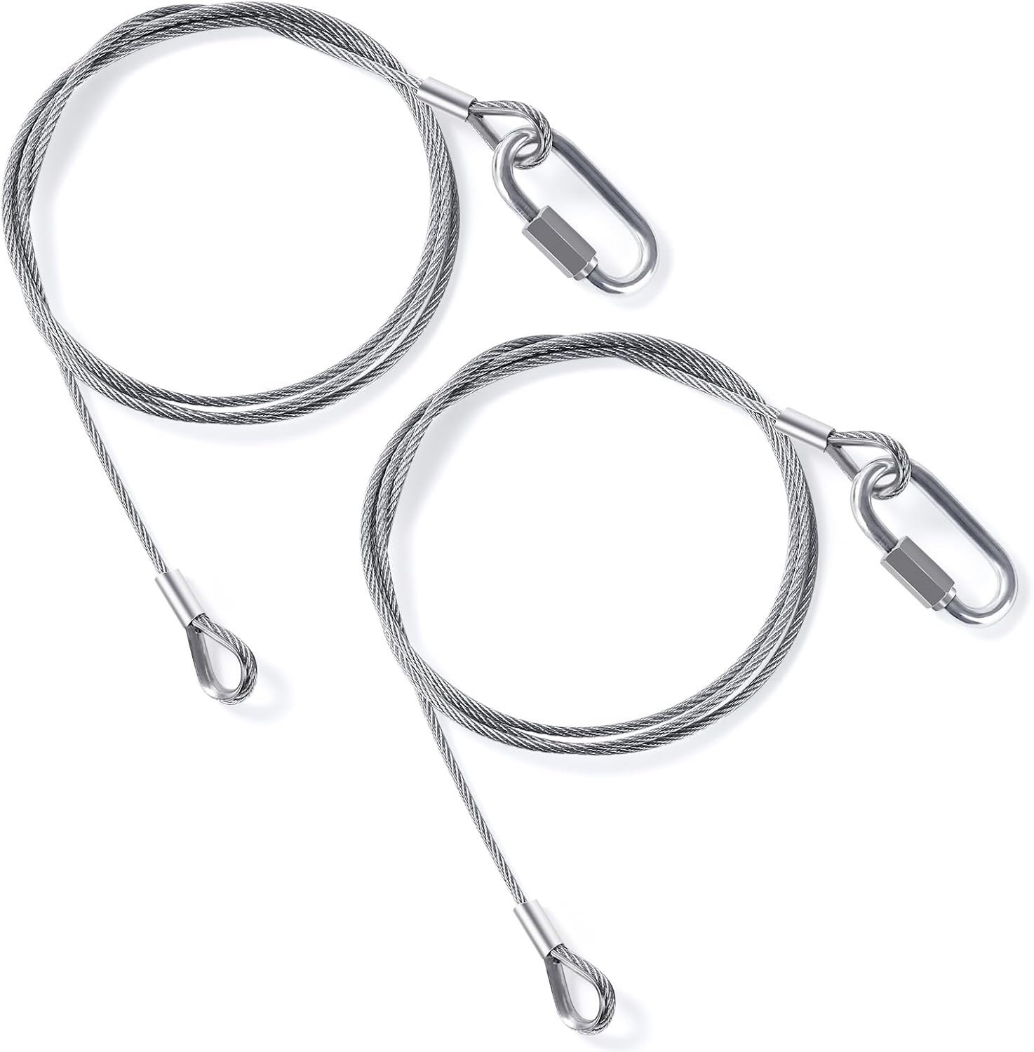 2Pcs Lift Cable Replacement for Gorilla Lift Stainless Steel Cable with EZ Sprin