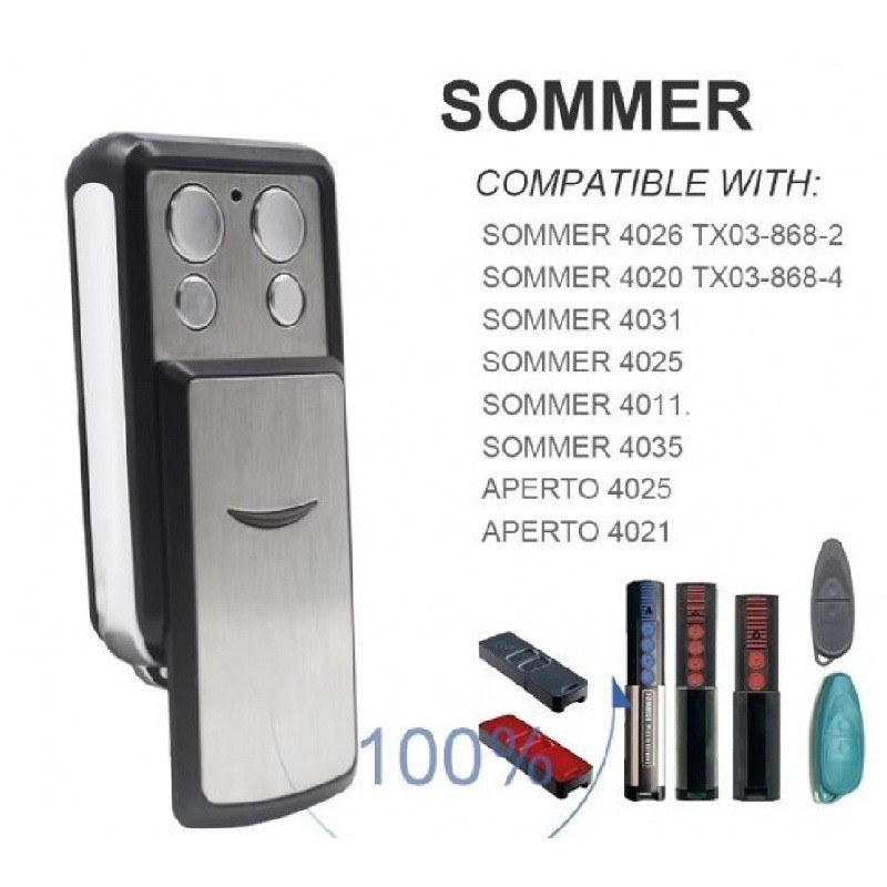 SOMMER 4031 TX-03-868-4 remote 868.8 MHz for garage door opener