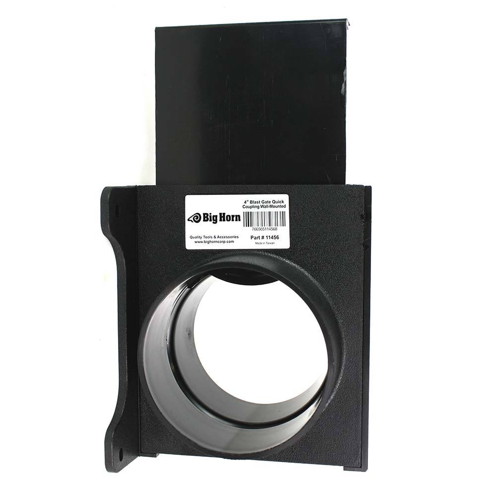 Big Horn 11456 4-Inch Quick Coupling Port x 2 Blast Gate Wall-Mounted