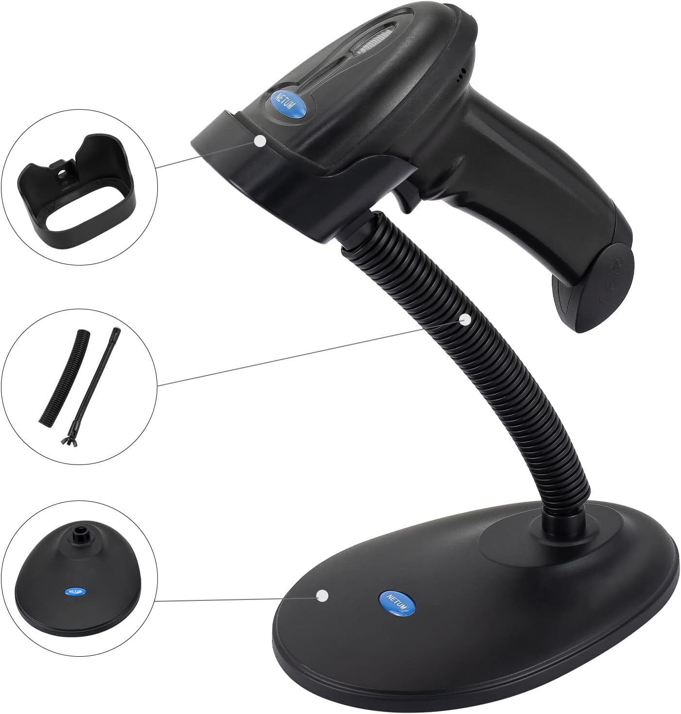 NETUM Adjustable Barcode Scanner Stand Hands Free Scanning Bar-Code...