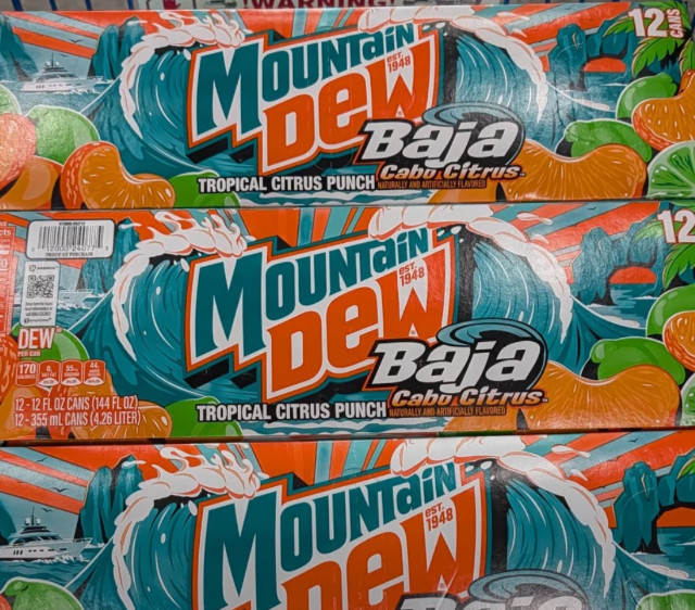 🌴2026🌴 1x 12oz 12pk Cabo Citrus Baja Blast Mountain Dew cans