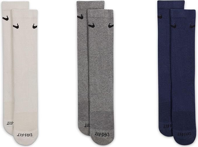 Nike Everyday Plus Cushioned Crew Socks 3 Pair SX6888-965 Multicolor 8-12