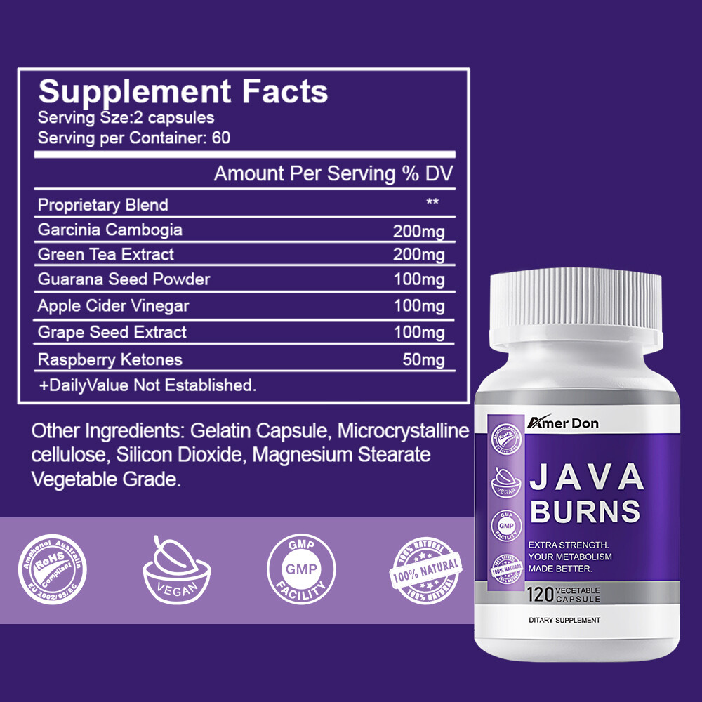 Java Burn Powerful Formula, Java Burn Now in Pills - 120 Capsules / EXP 02/2027