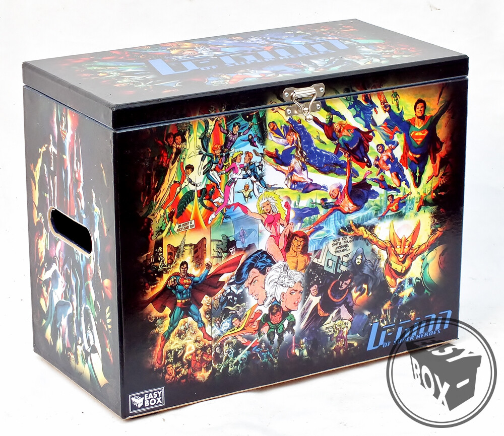 Large Comic Book Hard Box Chest MDF Legion of Super Heroes
