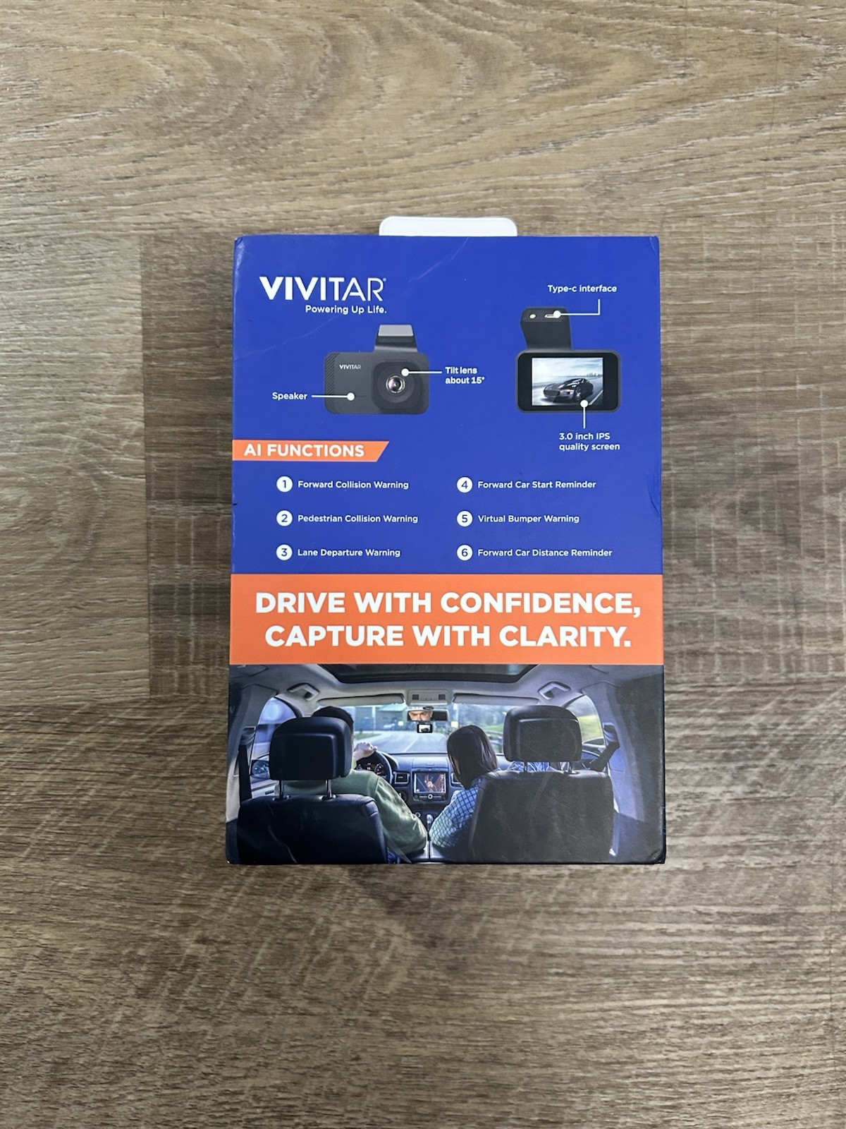 Vivitar 4K AI DriveCam Two-Way Dash Cam - WiFi GPS Smart Alerts Black NEW