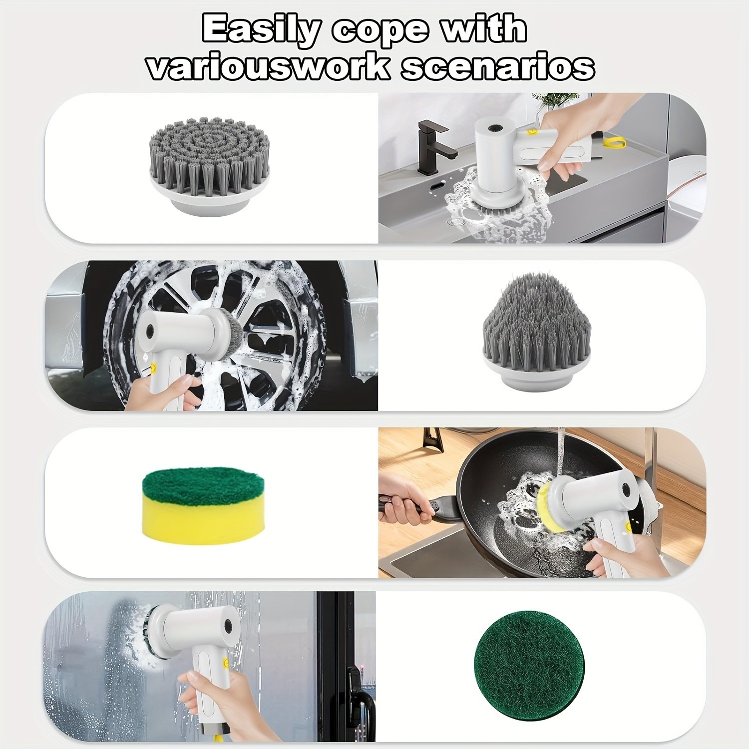 Electric cleaning brush - short brush