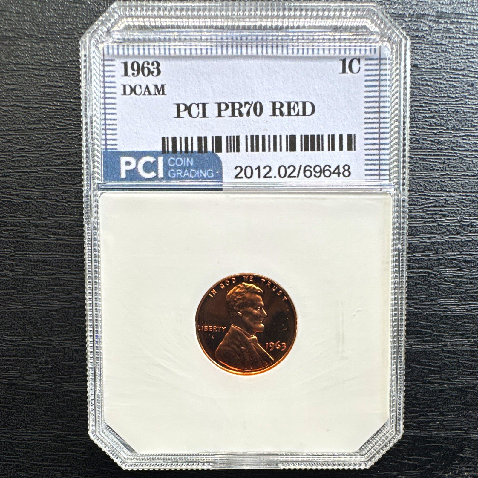 1963 Lincoln Memorial Small Cent Proof DCAM RD PCI PR70 KM#201 Bronze