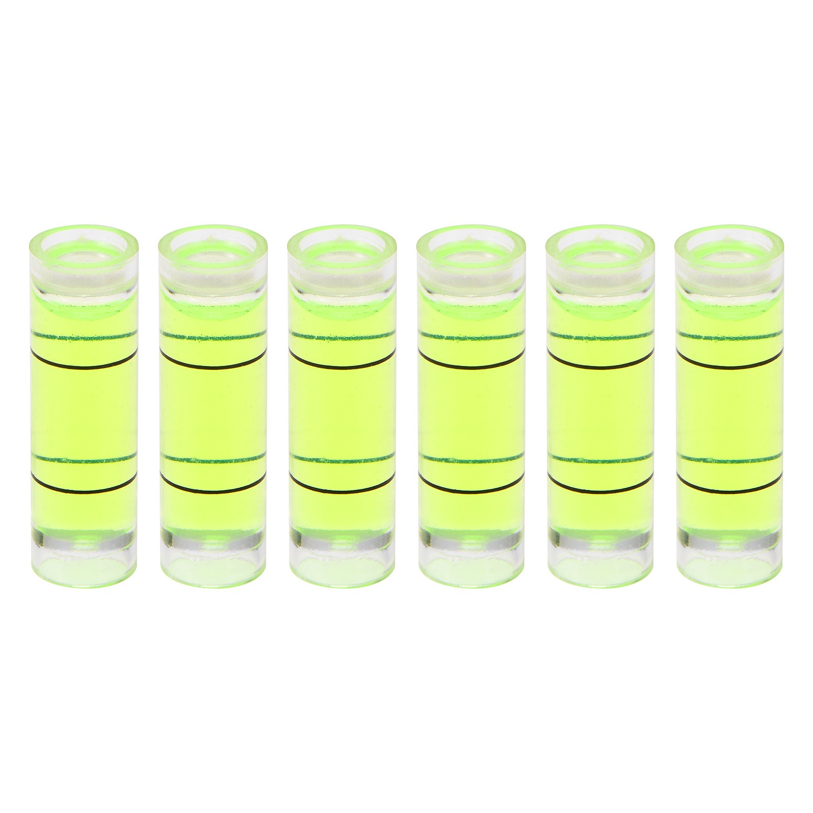 6pcs Small Cylindrical Bubble Level Vials 9.5x31mm Levels Measuring Tools