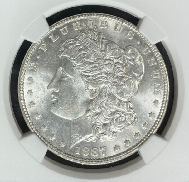 1887 MORGAN SILVER DOLLAR ~ NGC MS 64 ~BEAUTIFUL COIN~REF#01-018