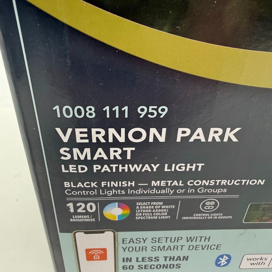 2 Pack Hampton Bay Vernon Park 120 Lumen Smart LED Outdoor Path Light