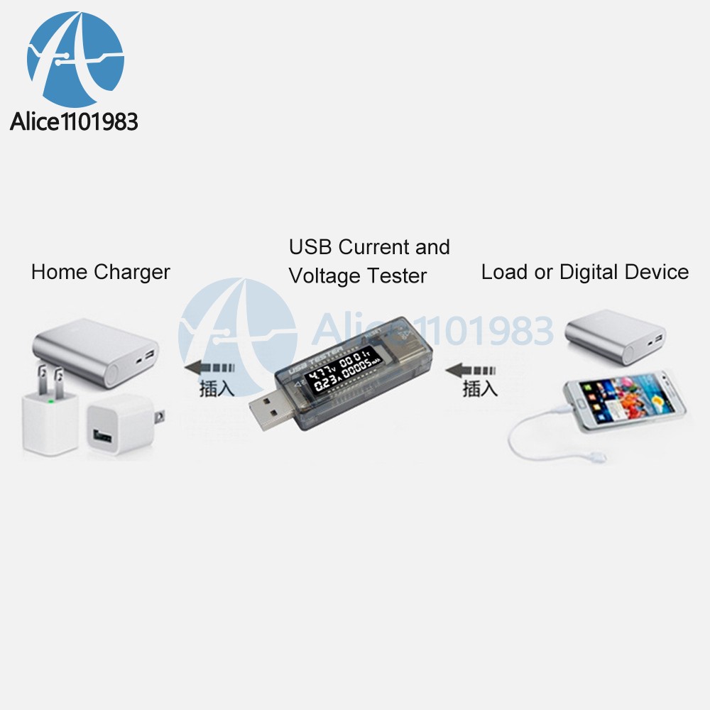 USB Current Voltage Tester USB Voltmeter Ammeter USB Power Detector 4-30V 0-3A