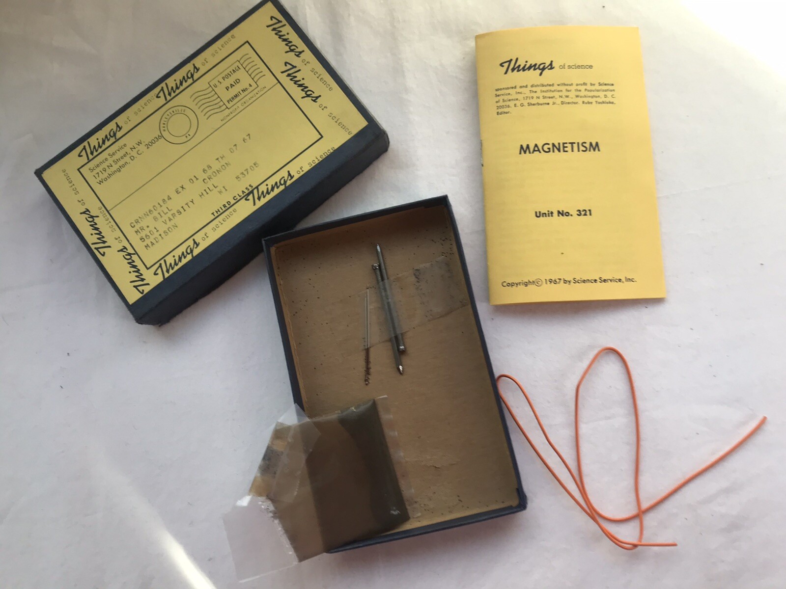 Vintage THINGS OF SCIENCE KIT - Magnetism Unit 321