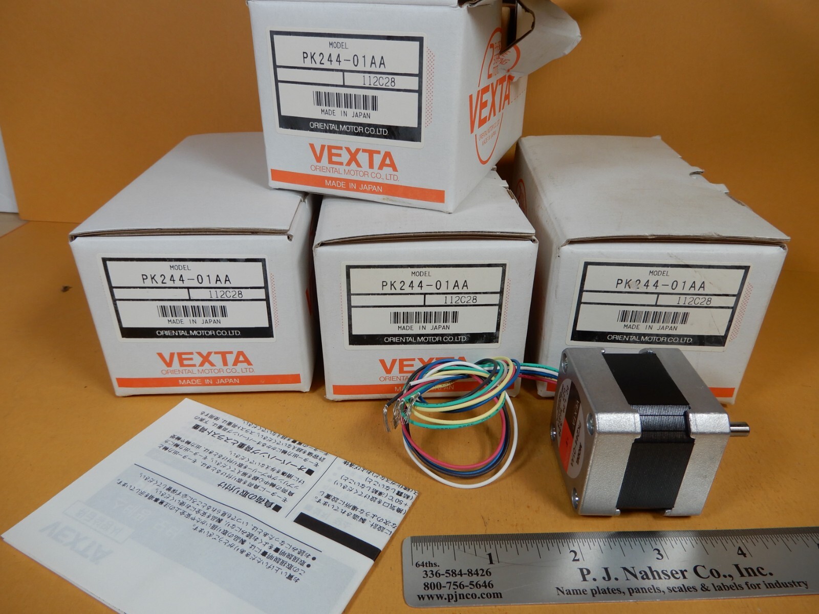 Vexta Oriental Motor PK244-01AA Stepper Motors Qty 4 NOS