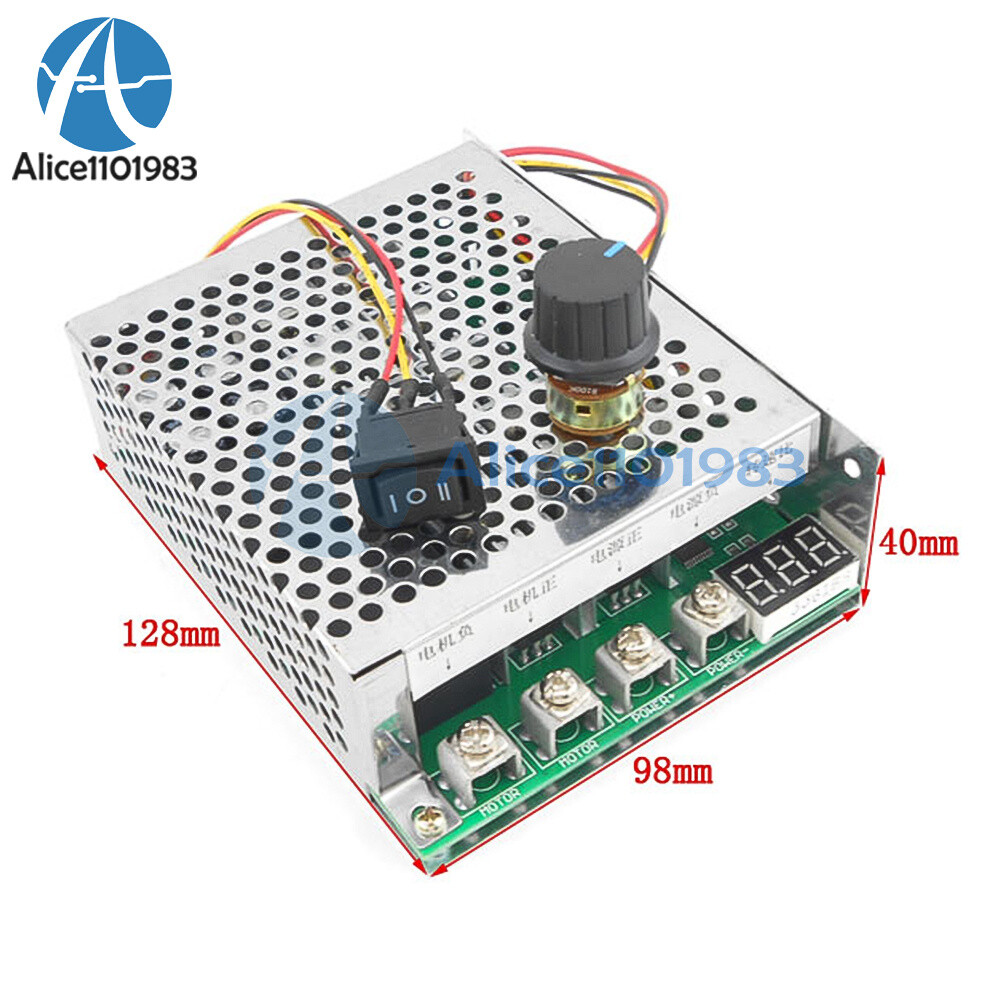 DC Motor Speed Controller Drive Module Reverse Switch 12/24/36/48V 60A 0-100A
