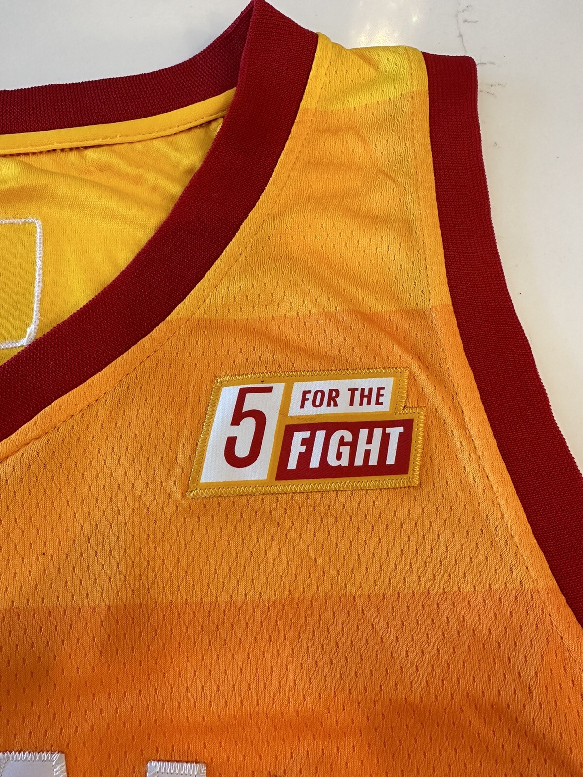 Utah Jazz Donovan Mitchell #45 Size 48 Swingman Nike 5 for Fight Jersey Orange