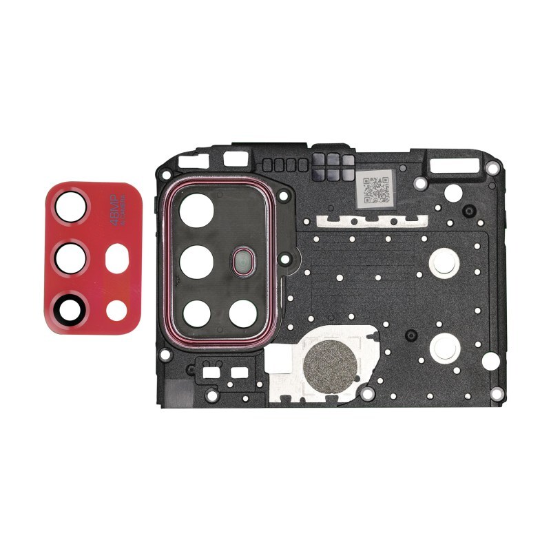 Top Housing Bracket with Glass Camera Lens for Motorola Moto G20 Flamingo Pink