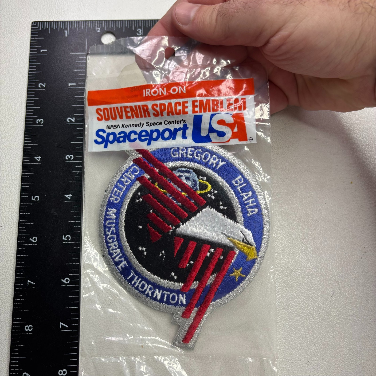 Vtg Original Pkg Kennedy Space Center STS-33 Space Shuttle Astronaut Patch 50ay