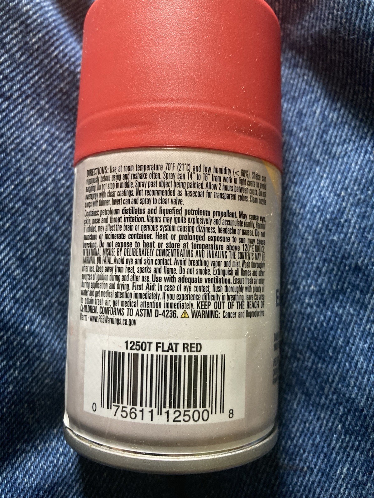 Testors Enamel Spray Paint 1250 Flat Red