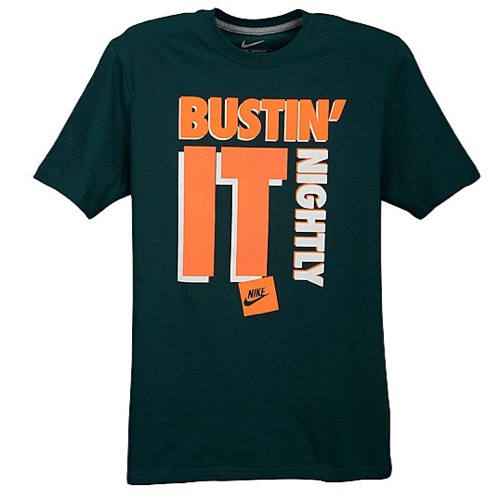 Nike “Bustin’ It Nightly” T-Shirt Atomic Teal Mens Small Large 3XL