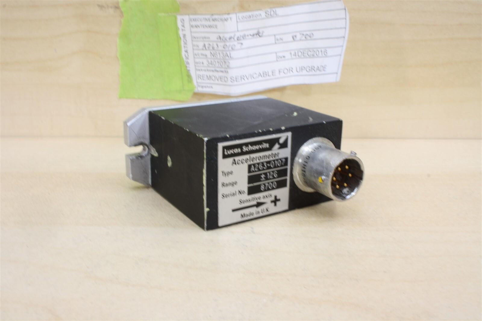 Schaevitz Aircraft Accelerometer A263-0107 (Made in England)
