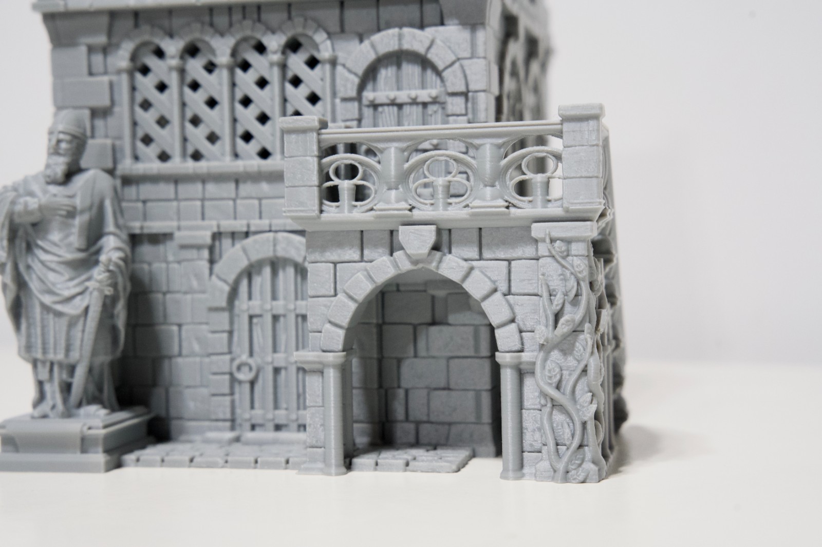 Wargaming Tabletop Stone House With Balcony - 3D Printed